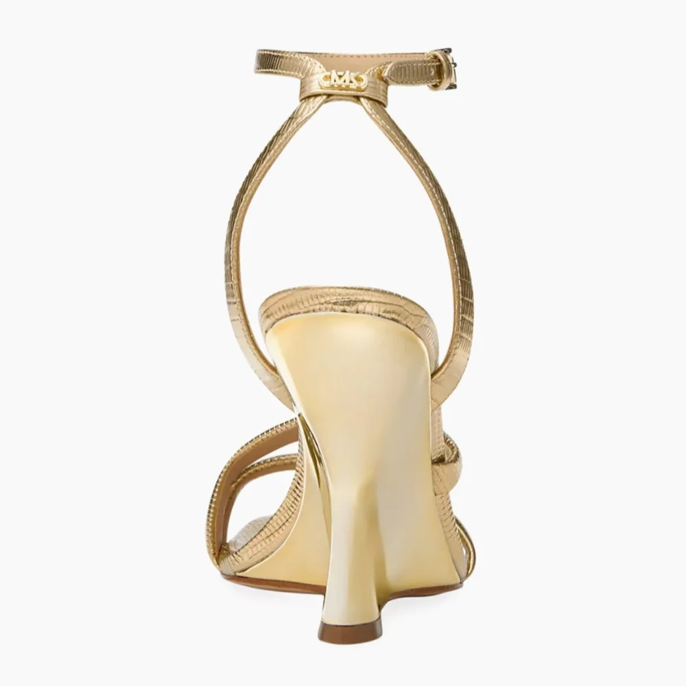 🆕⭐ Micheal Kors Gold Wedge Sandals